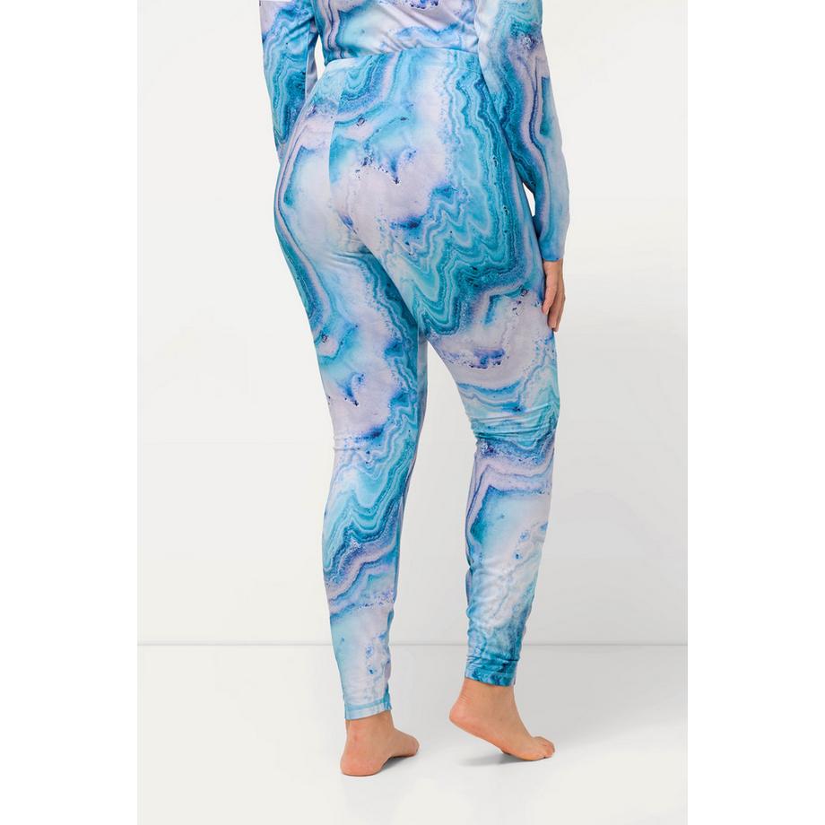 Ulla Popken Leggings Funzionali da Sci Fantasia Marmorizzata Riciclati  