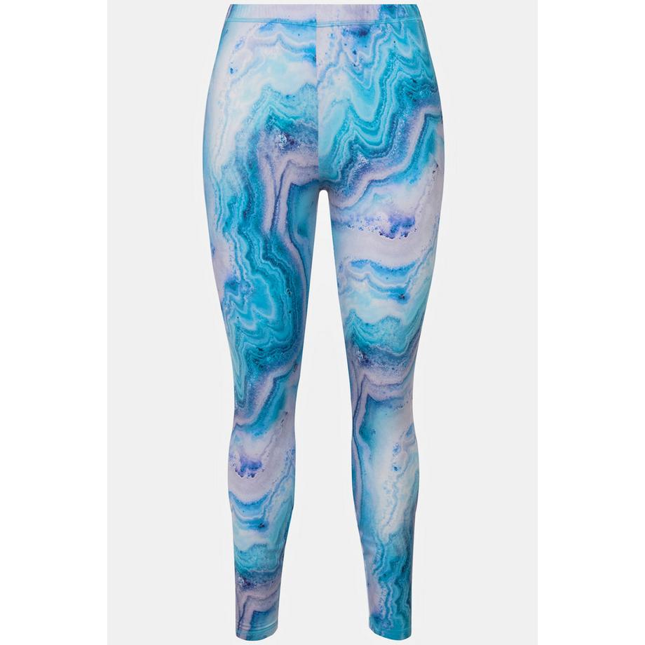 Ulla Popken Leggings Funzionali da Sci Fantasia Marmorizzata Riciclati  
