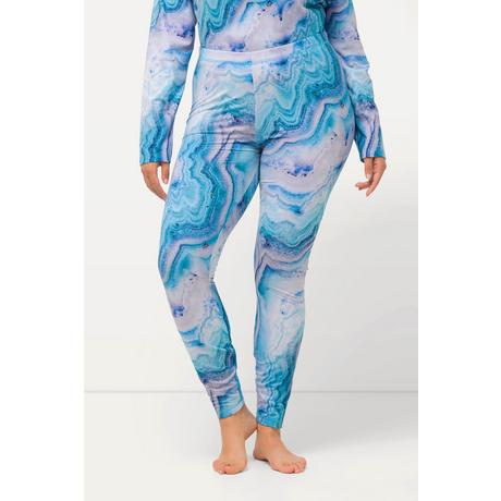 Ulla Popken  Ski-Funktionsleggings, Marmormuster, recycelt 