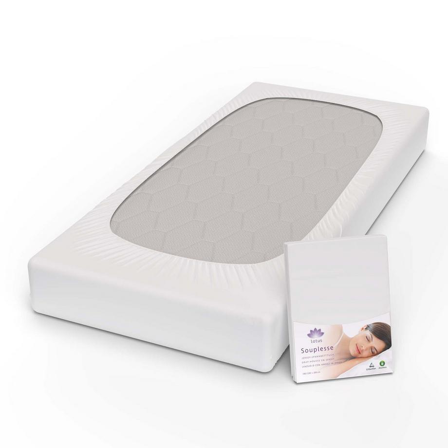 Lotus Bettwaren Souplesse Lenzuolo con Angoli Jersey  