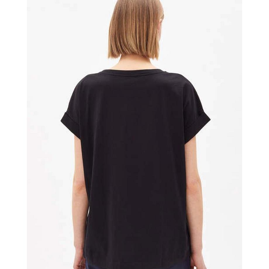 ARMEDANGELS Idaa Black T-Shirt Maniche Corte  