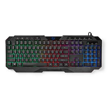 Kabelgebundene Gaming-Tastatur | USB Typ-A | Membrantasten | LED | QWERTY | US-Layout | USB-Stromversorgung | Stromkabellänge: 1,30 m | Multimedia