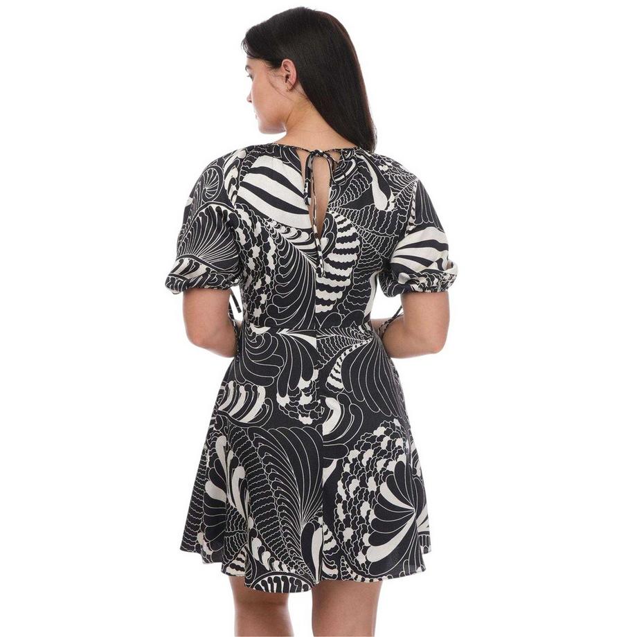 TED BAKER  Robe Courte Manches Bouffantes Motiftyle Imprimé Faridda 