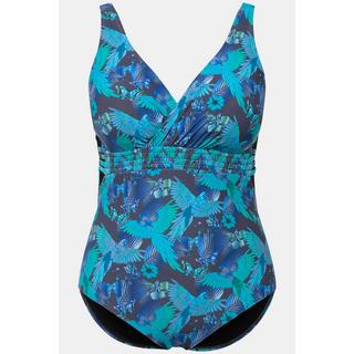 Ulla Popken Costume da bagno Stampa Pappagalli Coppe Morbide Riciclato  