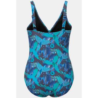 Ulla Popken Costume da bagno Stampa Pappagalli Coppe Morbide Riciclato  