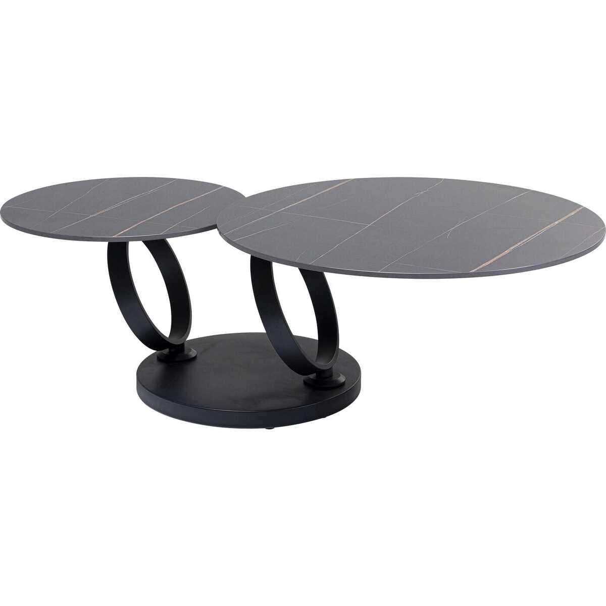 KARE Design Table basse Beverly noir 133x80  