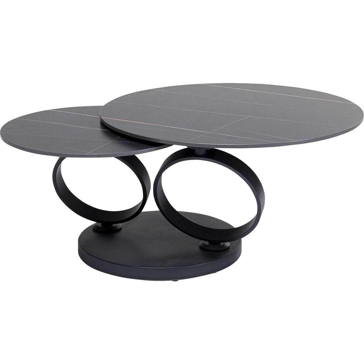 KARE Design Table basse Beverly noir 133x80  