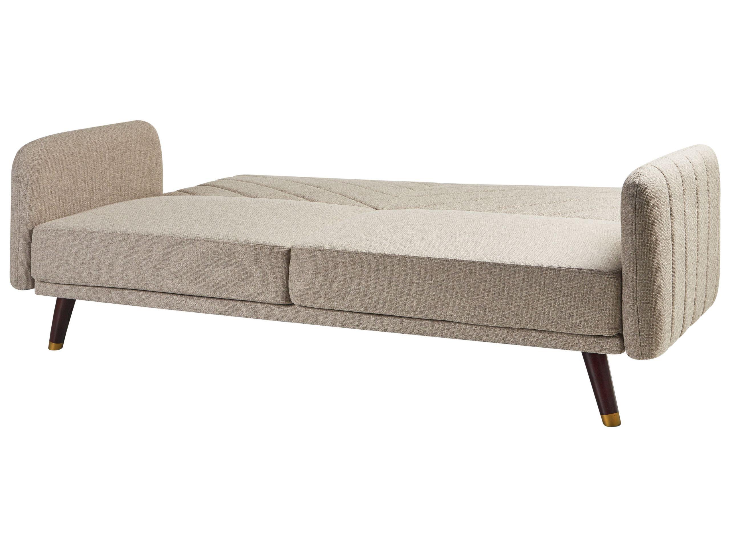 Beliani Canapé-lit en Lin synthétique Rétro SENJA  