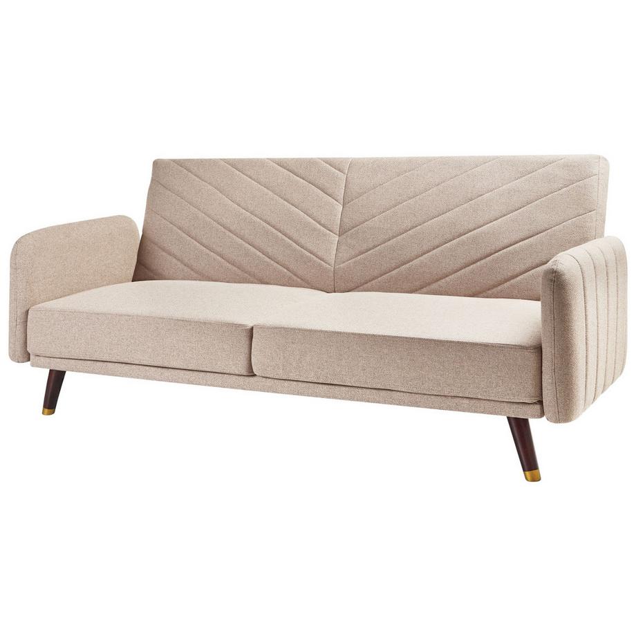 Beliani Divano letto en Lino sintetico Retrò SENJA  