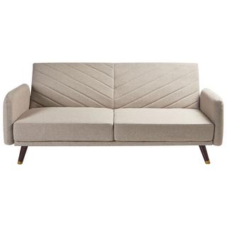 Beliani Canapé-lit en Lin synthétique Rétro SENJA  