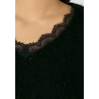 Damart  Pullover aus Mohairgemisch mit Spitzenkragen 