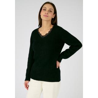 Damart  Pullover aus Mohairgemisch mit Spitzenkragen 