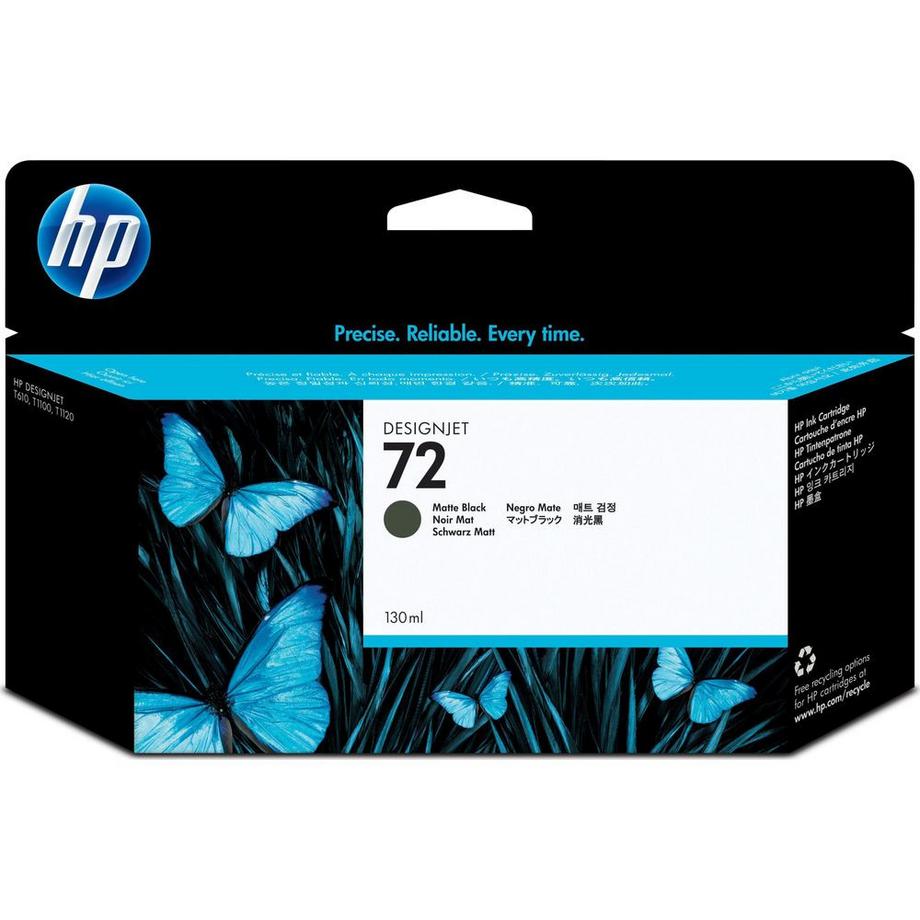Hewlett-Packard  HP Tintenpatrone 72 schwarz matt C9403A DesignJet T1100 130ml 