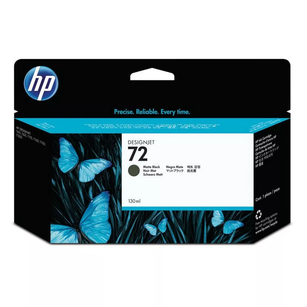 Hewlett-Packard – HP Tintenpatrone 72 schwarz matt C9403A DesignJet T1100 130ml, One Size