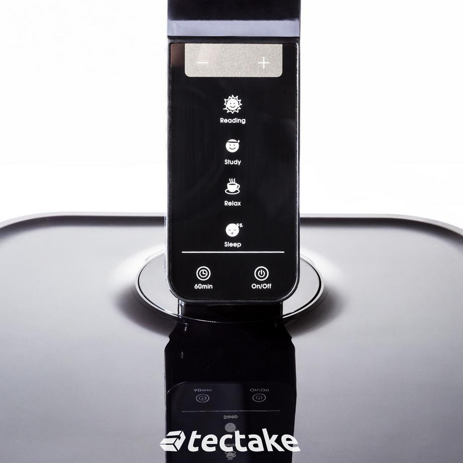 Tectake  Schreibtischlampe LED, 14 W 5 Helligkeitsstufen, 4 Farbtemperaturen 2er Set 