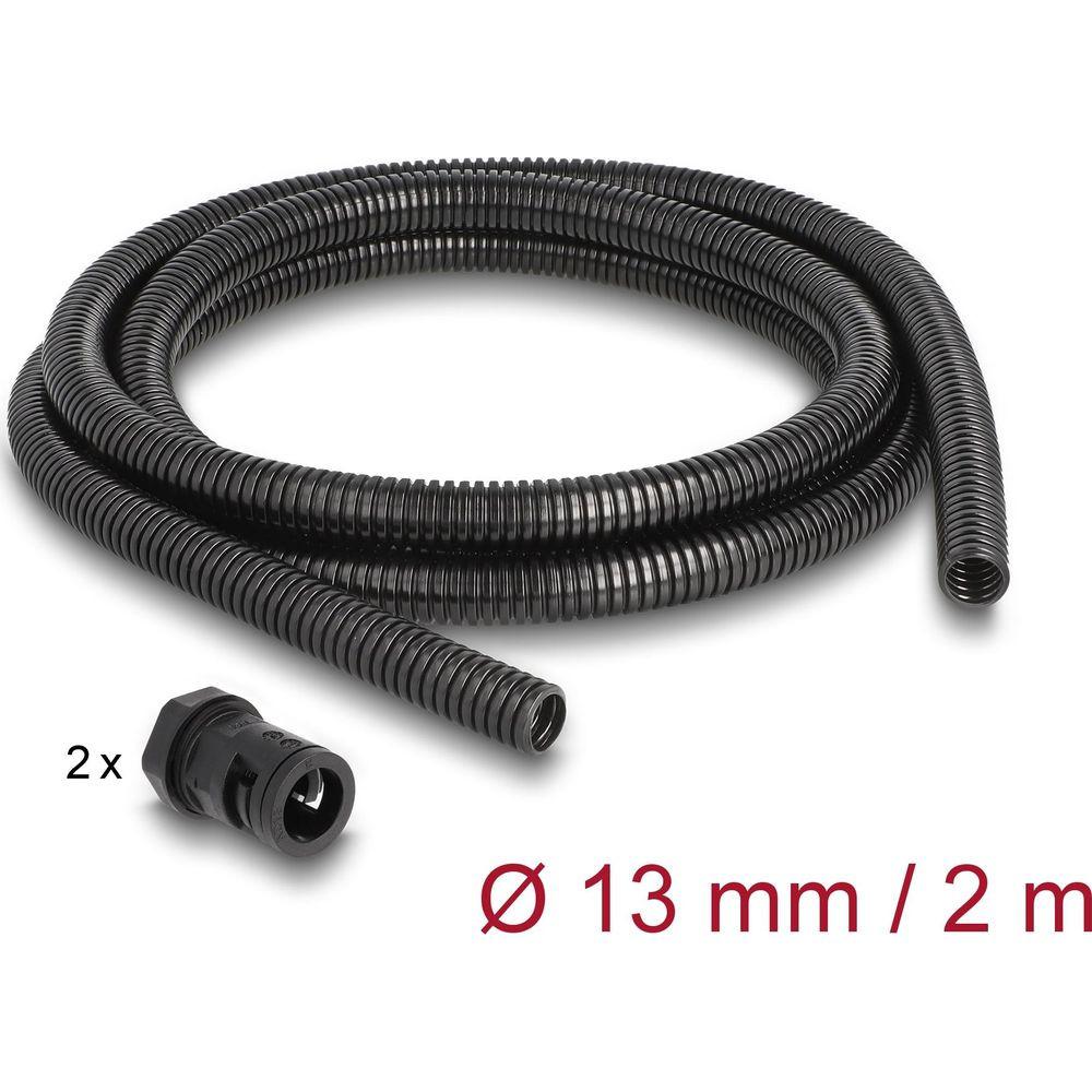 DeLock  Kabelschlauch 2 m x 13 mm Schwarz 