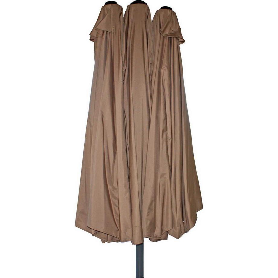 mutoni Doppel-Sonnenschirm Lyradia hellbraun  