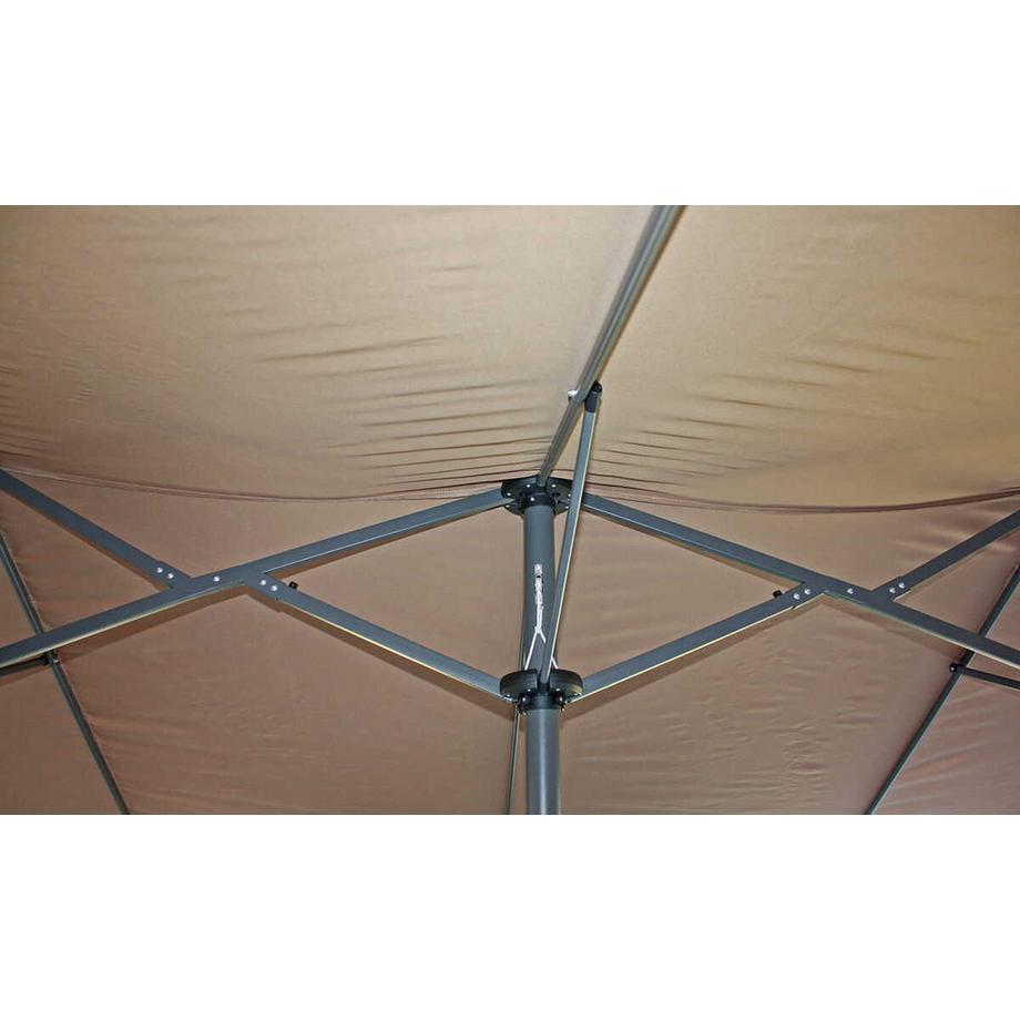 mutoni Doppel-Sonnenschirm Lyradia hellbraun  