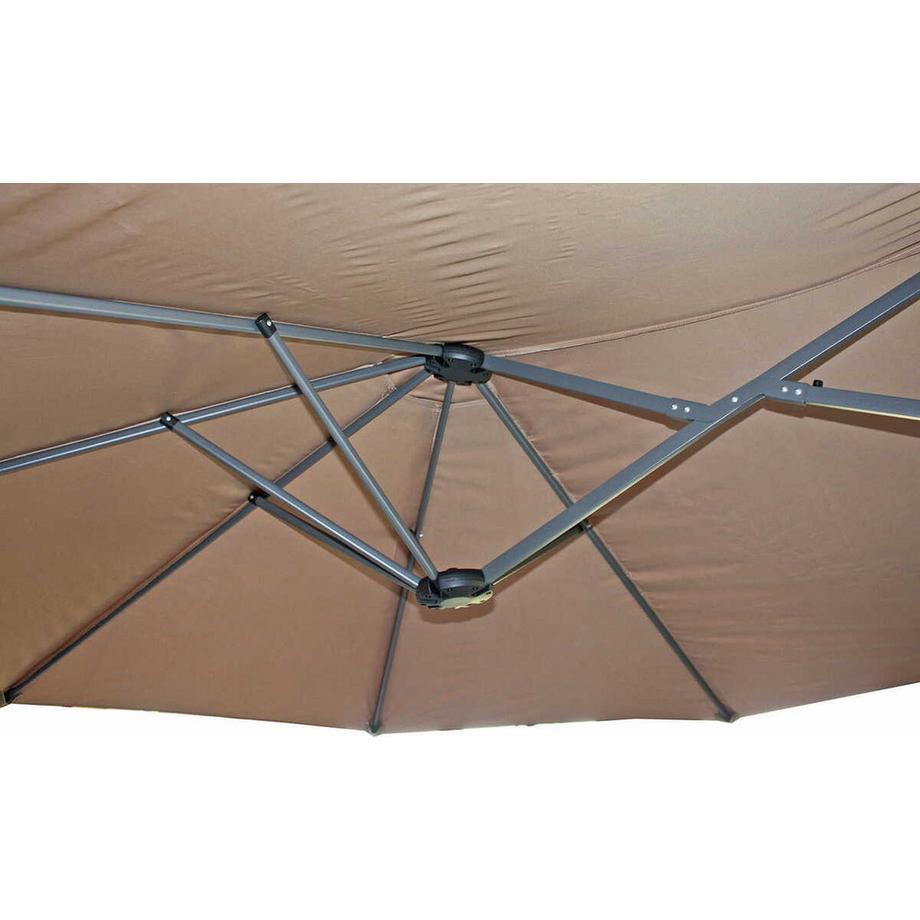 mutoni Doppel-Sonnenschirm Lyradia hellbraun  