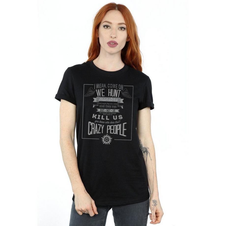 Supernatural Crazy People T-Shirt Imprimé  