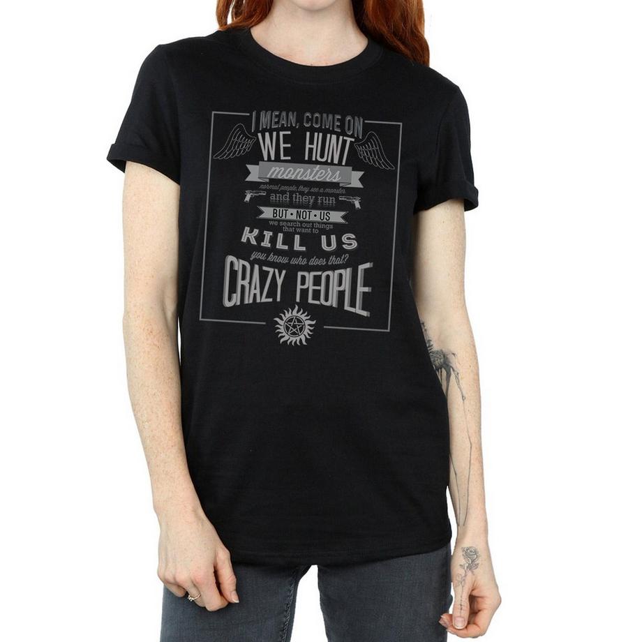 Supernatural Crazy People T-Shirt Imprimé  