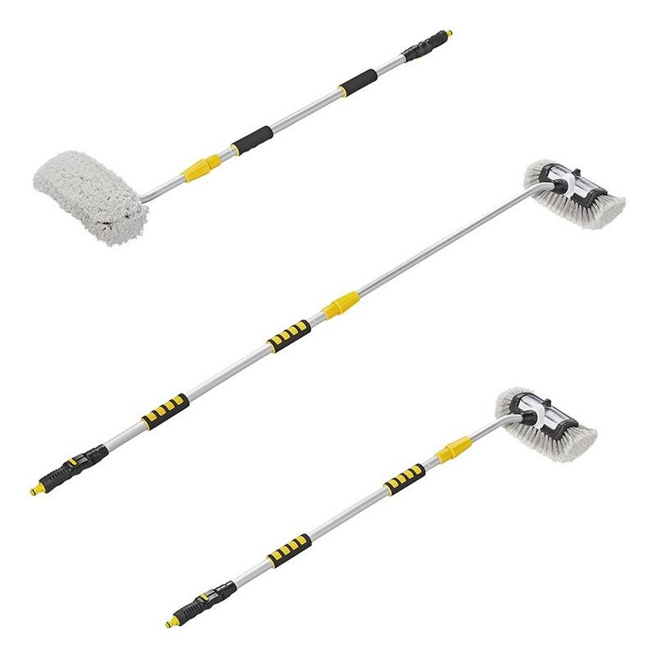 Pricenet  Waschbürste 3D mit Shampooreservoir, Teleskopstiel 1,9 Meter 
