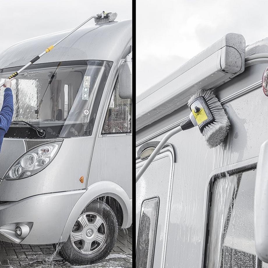 Pricenet  Waschbürste 3D mit Shampooreservoir, Teleskopstiel 1,9 Meter 