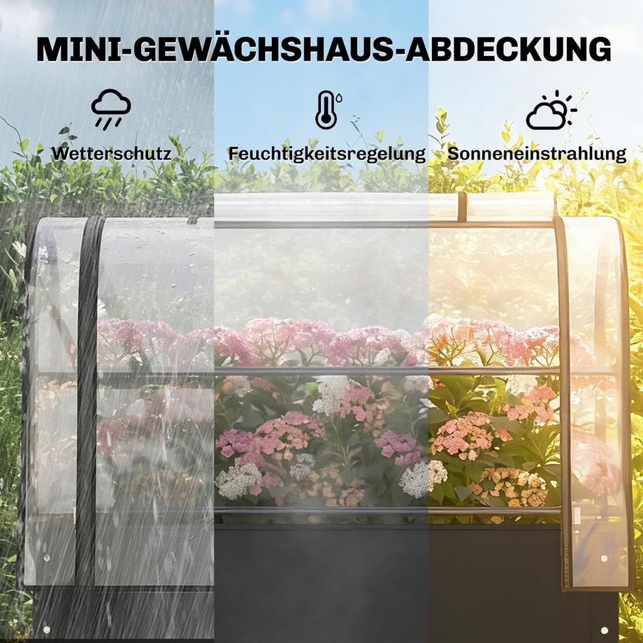 Outsunny Hochbeet mit Gewächshaus  