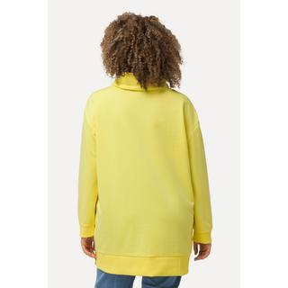 Ulla Popken  Sweatshirt, 3D-Prägung, Oversized, Stehkragen, Langarm 