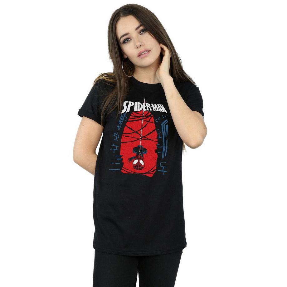 MARVEL Spider-Man Upside Down T-Shirt Stampata  