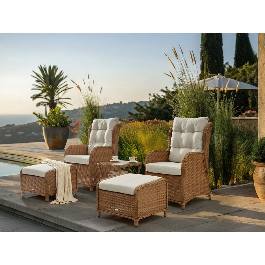 Beliani Lounge Set aus PE Rattan Boho PONZA  