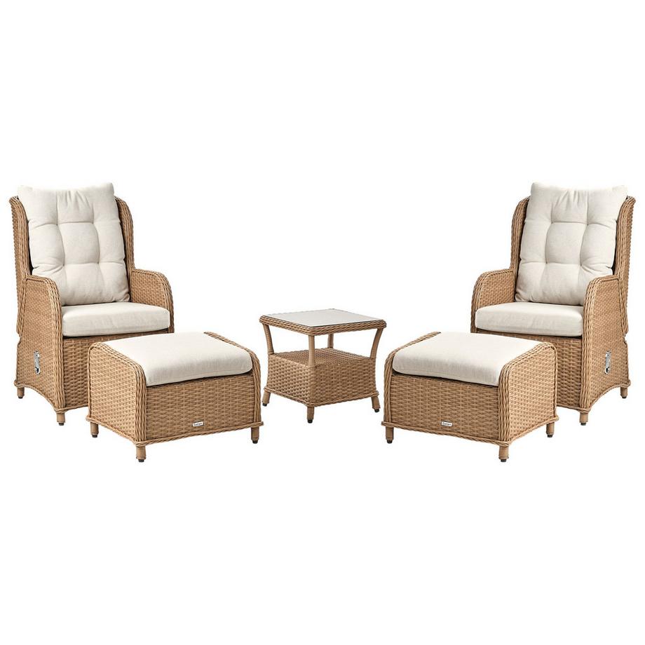 Lounge Set aus PE Rattan Boho PONZA
