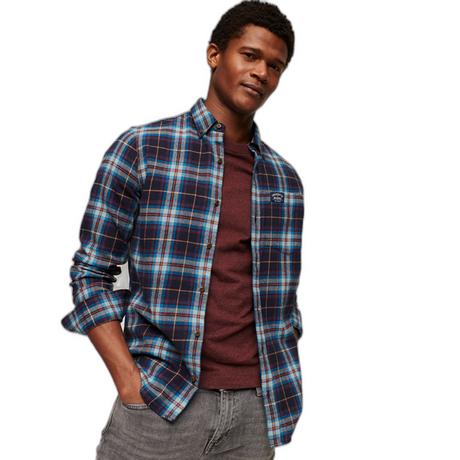 Superdry Langarm Bio-Baumwoll Holzfällerhemd  