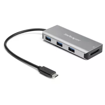 StarTech.com 3 Port USB-C Hub mit 10 Gbits und SD-Kartenleser - 3x USB-A und 1x SD Steckplatz - tragbarer USB 3.2 Gen 2 Typ-C Adapter Hub - Laptop-Hub - USB-Bus-Stromversorgung - Thunderbolt 3 kompatibel