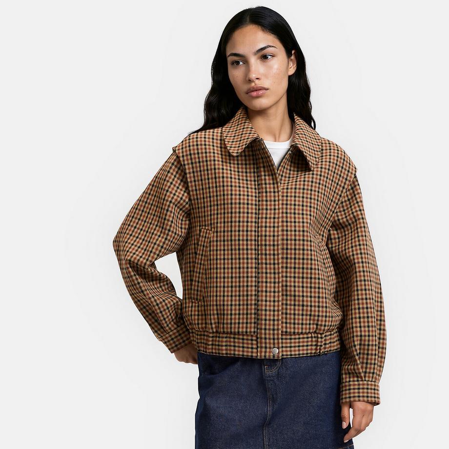 La Redoute Collections Blouson à carreaux col chemise  