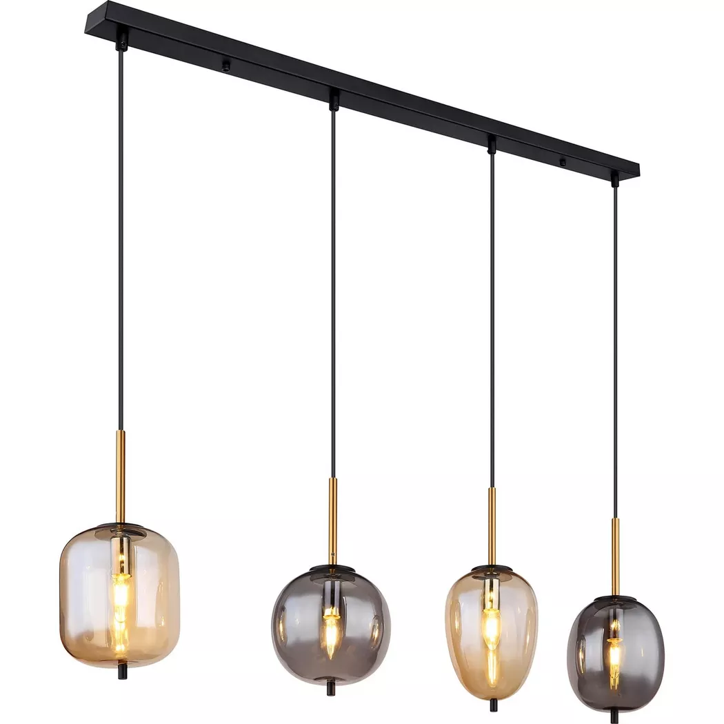 mutoni – Hängeleuchte Blacky Metall matt 4xE14, One Size, Multicolor