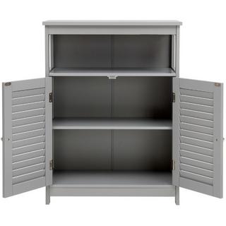 Northio Badezimmer-Schrank Hölzerner Aufbewahrungsschrank 60 x 30 x 80 cm Grau  