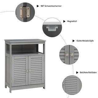 Northio Badezimmer-Schrank Hölzerner Aufbewahrungsschrank 60 x 30 x 80 cm Grau  