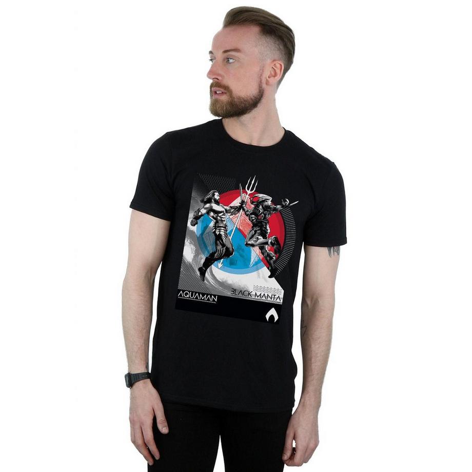 DC COMICS Aquaman Black Manta T-Shirt Stampa Grafica  
