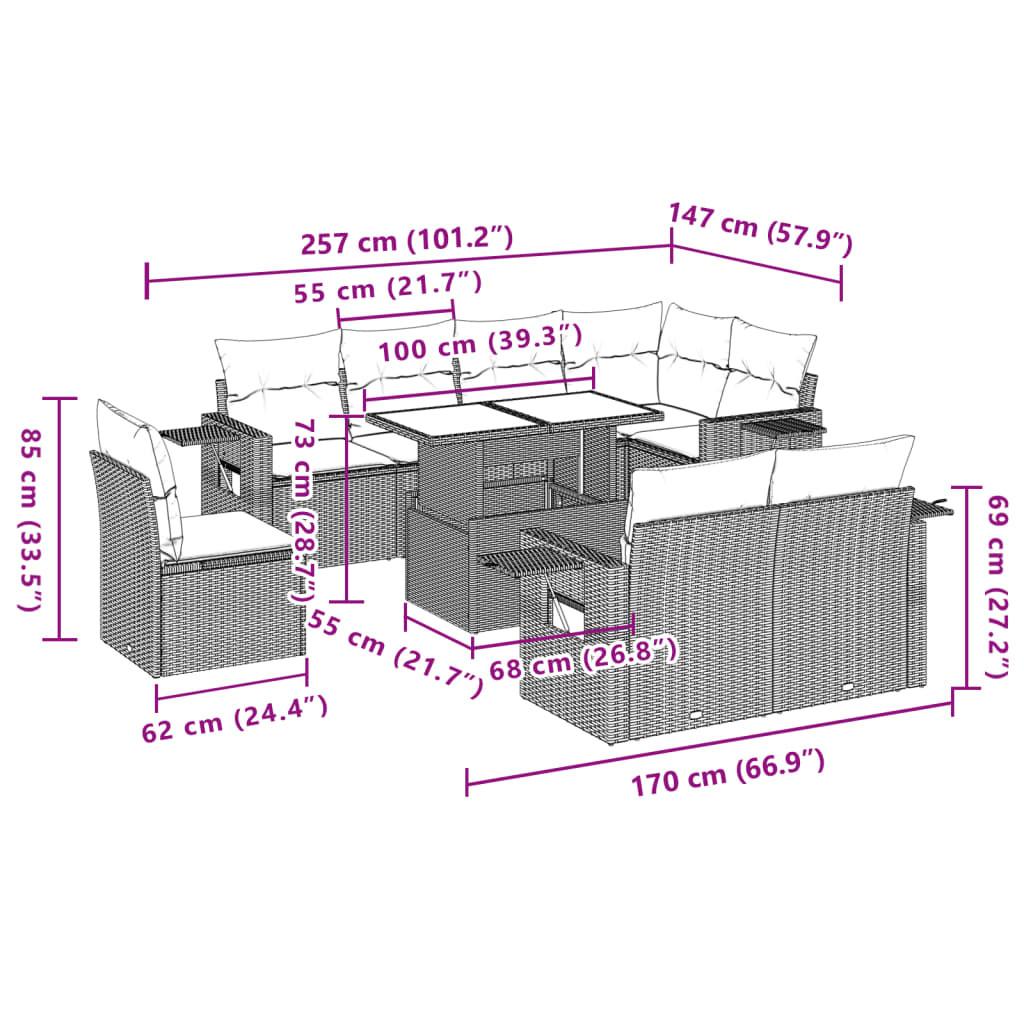 VidaXL Garten sofagarnitur poly-rattan  