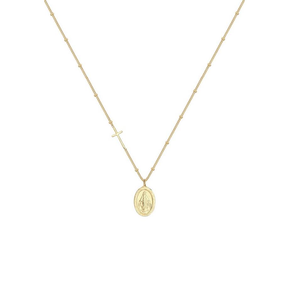 Elli  Collier Pendentif Image De La Vierge Et Croix 