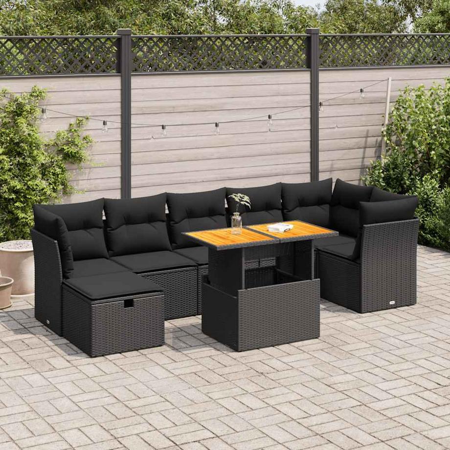 VidaXL set divano da giardino Polirattan  