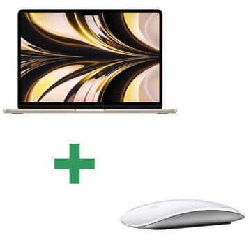Ricondizionato MacBook Air 13" 2022 Apple M2 3,5 Ghz 8 Gb 256 Gb SSD Galaxie + Apple Magic Mouse 2 senza fili - Bianco