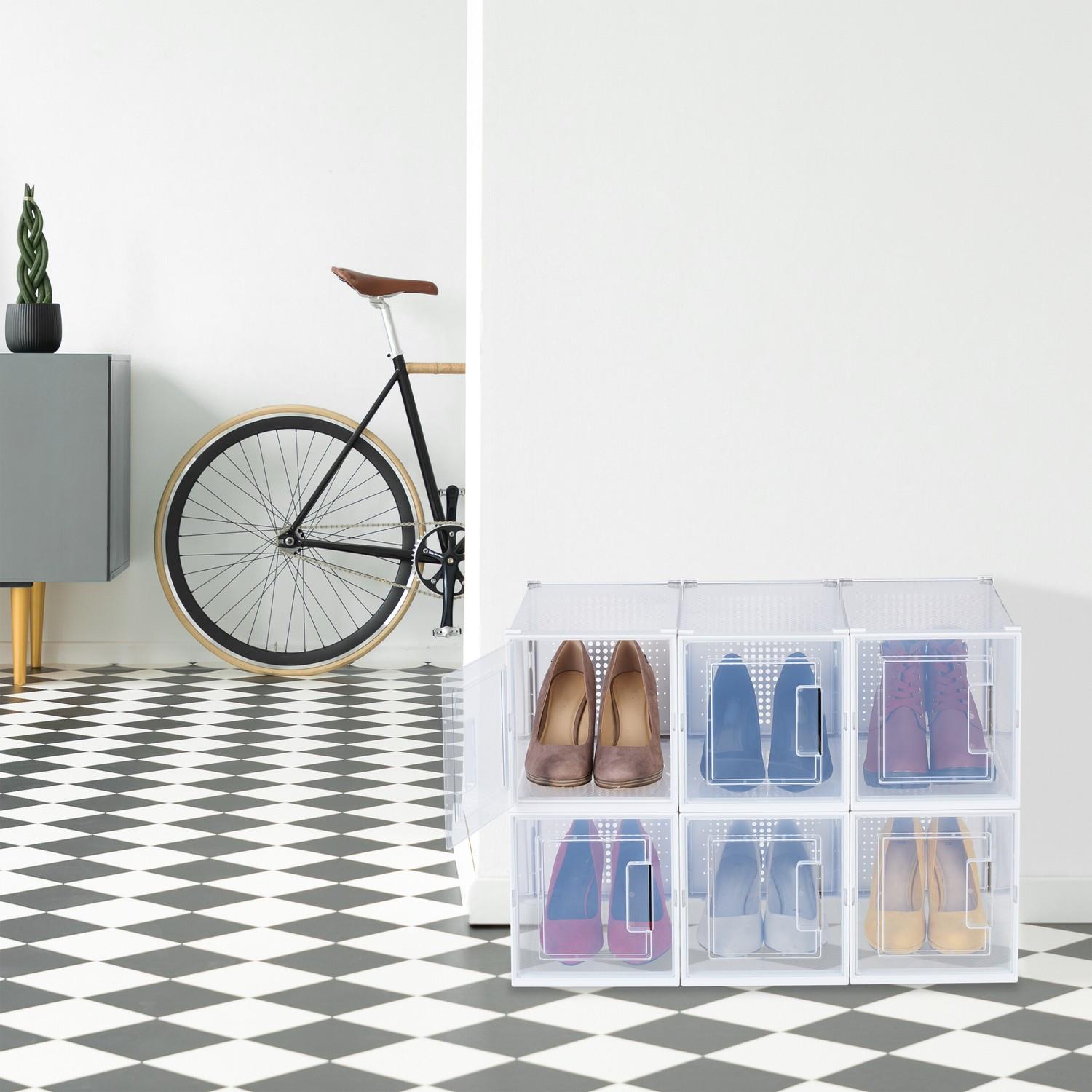 Northix Scatole per scarpe con tacco alto, set da 6  