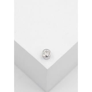 MUAU Schmuck  Solitär Anhänger Zargenfassung Weissgold 750 Diamant 0.33ct. 6.5x6.5mm 