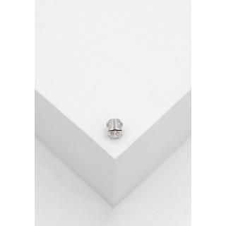 MUAU Schmuck  Solitär Anhänger Zargenfassung Weissgold 750 Diamant 0.33ct. 6.5x6.5mm 