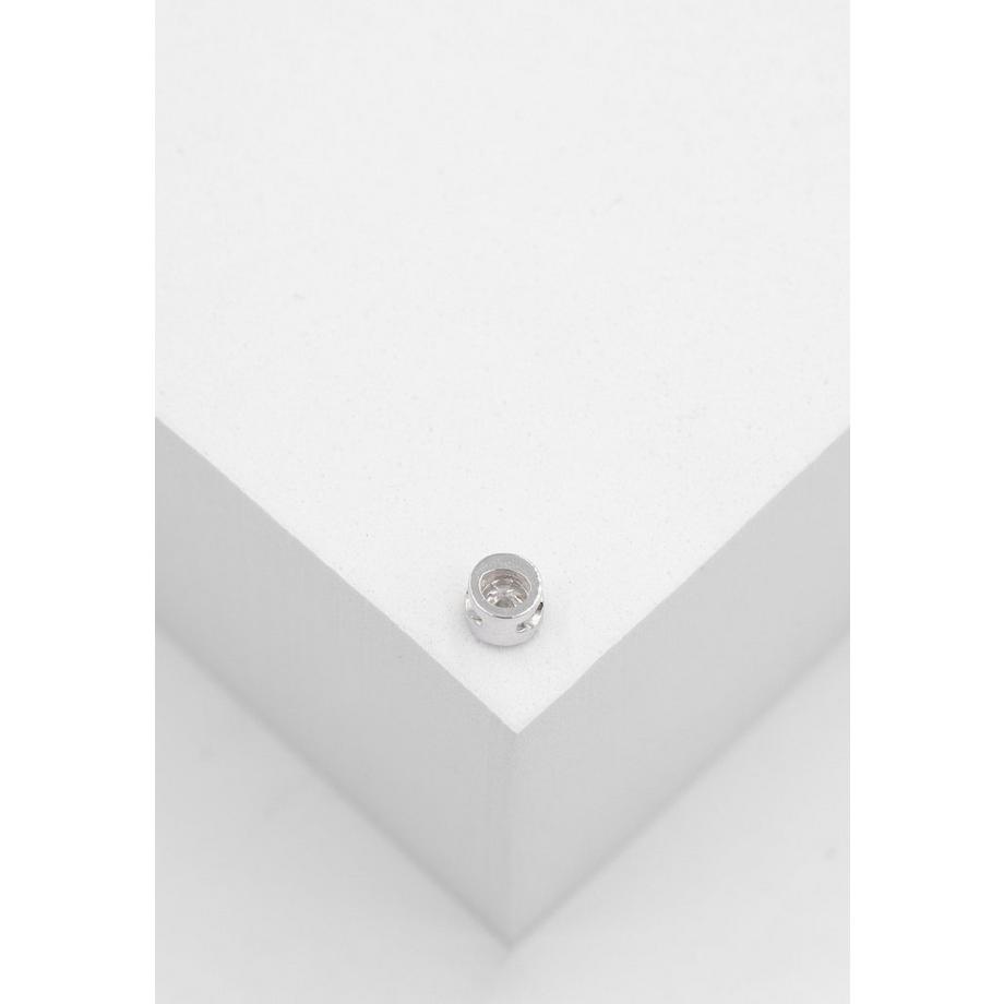 MUAU Schmuck  Pendentif solitaire Monture en or blanc 750 Diamant 0,33ct. 6,5x6,5mm 