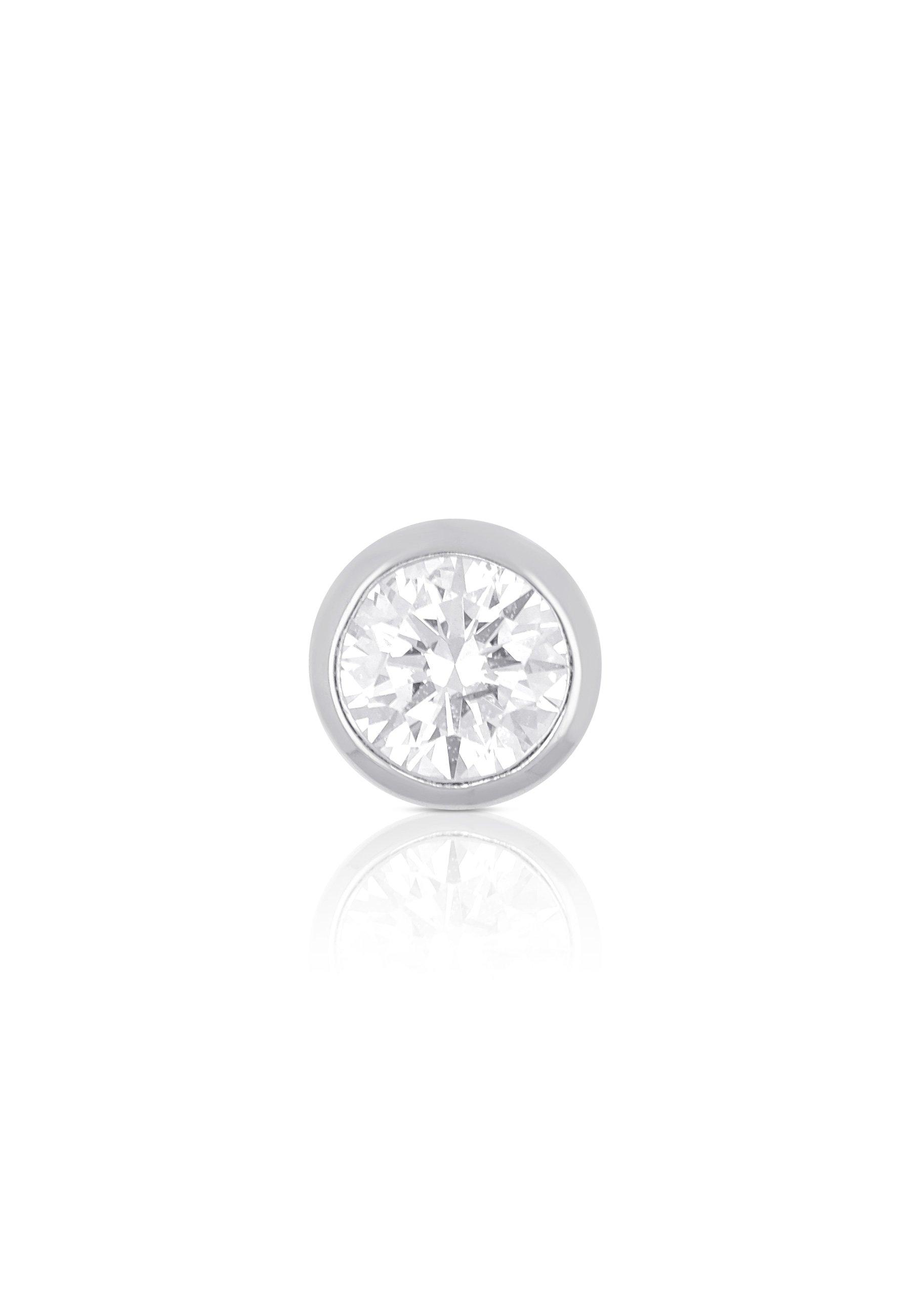 MUAU Schmuck  Solitär Anhänger Zargenfassung Weissgold 750 Diamant 0.33ct. 6.5x6.5mm 