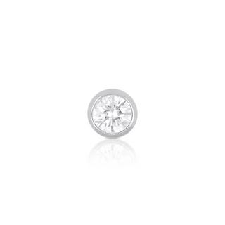 MUAU Schmuck  Solitär Anhänger Zargenfassung Weissgold 750 Diamant 0.33ct. 6.5x6.5mm 