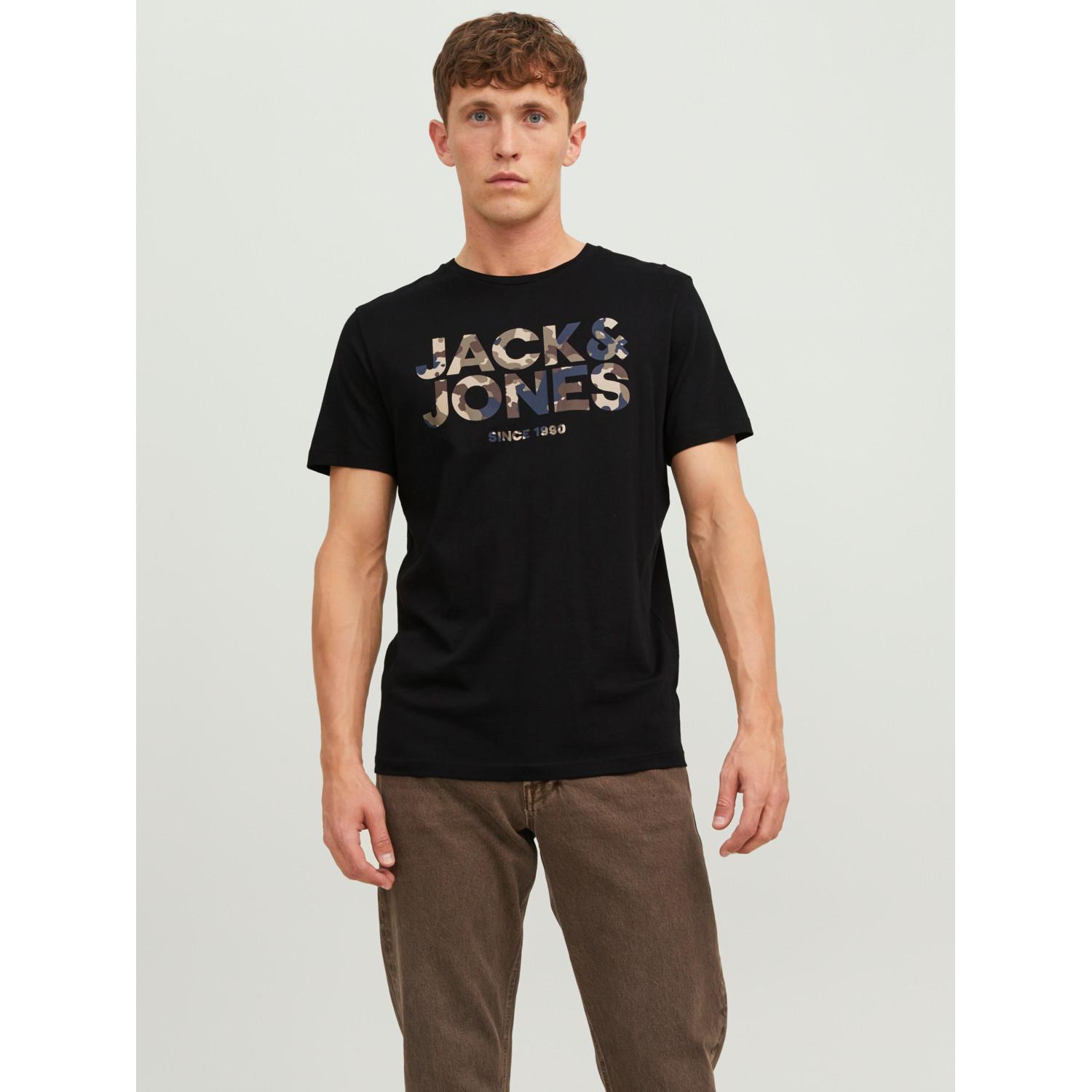 JACK & JONES T-Shirt Camouflage Logo Print  